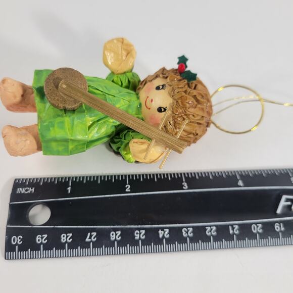 Vintage Paper Mache Angel Christmas Ornament - Picture 4 of 4